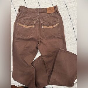 Levi’s size 29 high flare premium denim‎ white tag Brown Straight-Leg Jeans